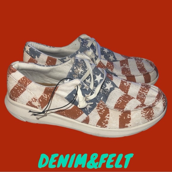 Ariat Red, White, and Blue Women's Sneakers - Picture 8 of 11